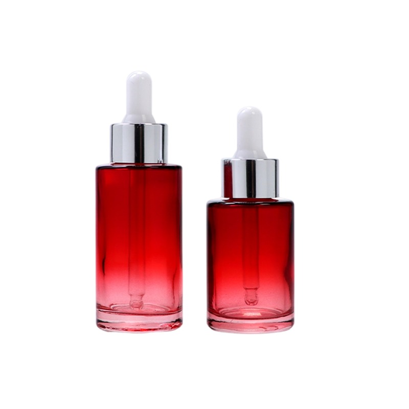 30ml 40ml 그라데이션 레드 화장품 유리 스포이드 병