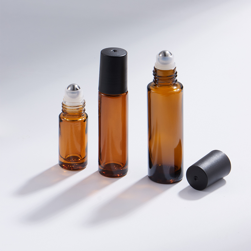 5ml 10ml 15ml 앰버 롤온 유리병
